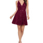 Blondie Nites Junior's Sequinned Fit & Flare Dress Purple Size 16