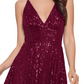 Blondie Nites Junior's Sequinned Fit & Flare Dress Purple Size 16