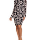 Betsy & Adam Women's Embroidered Mesh Sheath Dress Black Size 4