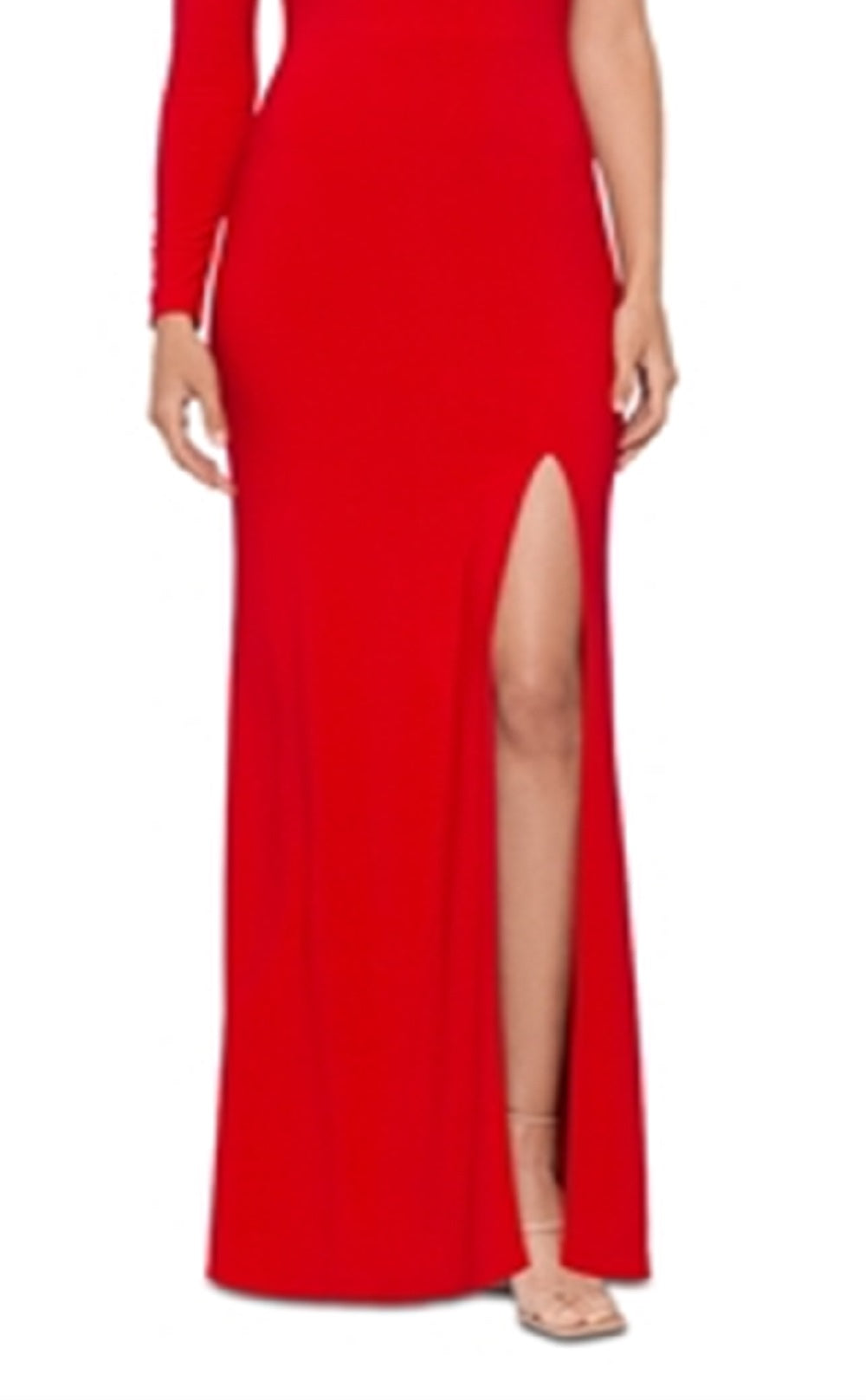 Aqua Women's One Shoulder Gown Red Size 12