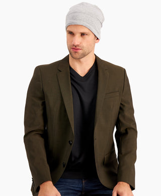 Alfani Men's Solid Cut & Sew Beanie Grey