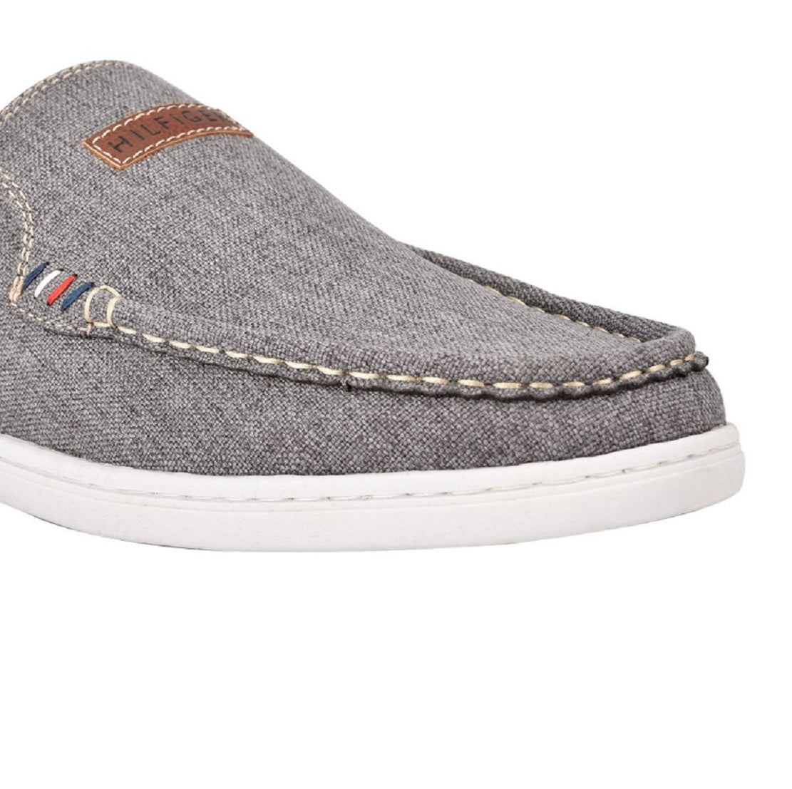 Tommy Hilfiger Men's Slip-On Carlid Linen Sneakers Shoes Gray Size 8.5 M