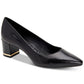 Calvin Klein Women's Nita Block Heel Pump In Black Leather Size 7 M