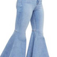 Free People Women's Just Float On Flare Jeans Blue Size 31