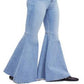 Free People Women's Just Float On Flare Jeans Blue Size 31