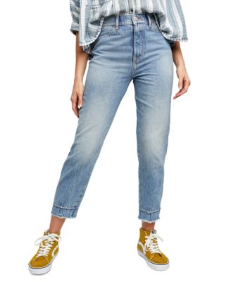 Free People Marion High Waist Ankle Jeans Celeste Blue Size 26