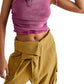 Free People Women's Boulevard Cotton Crop Top Purple Size X-Small