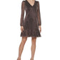 Kensie Women's Long Sleeve Shimmer Party Dress Black Size 4