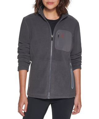Bass Outdoor Women's Highline Trail Full Zip Fleece Jacket Gray Size S