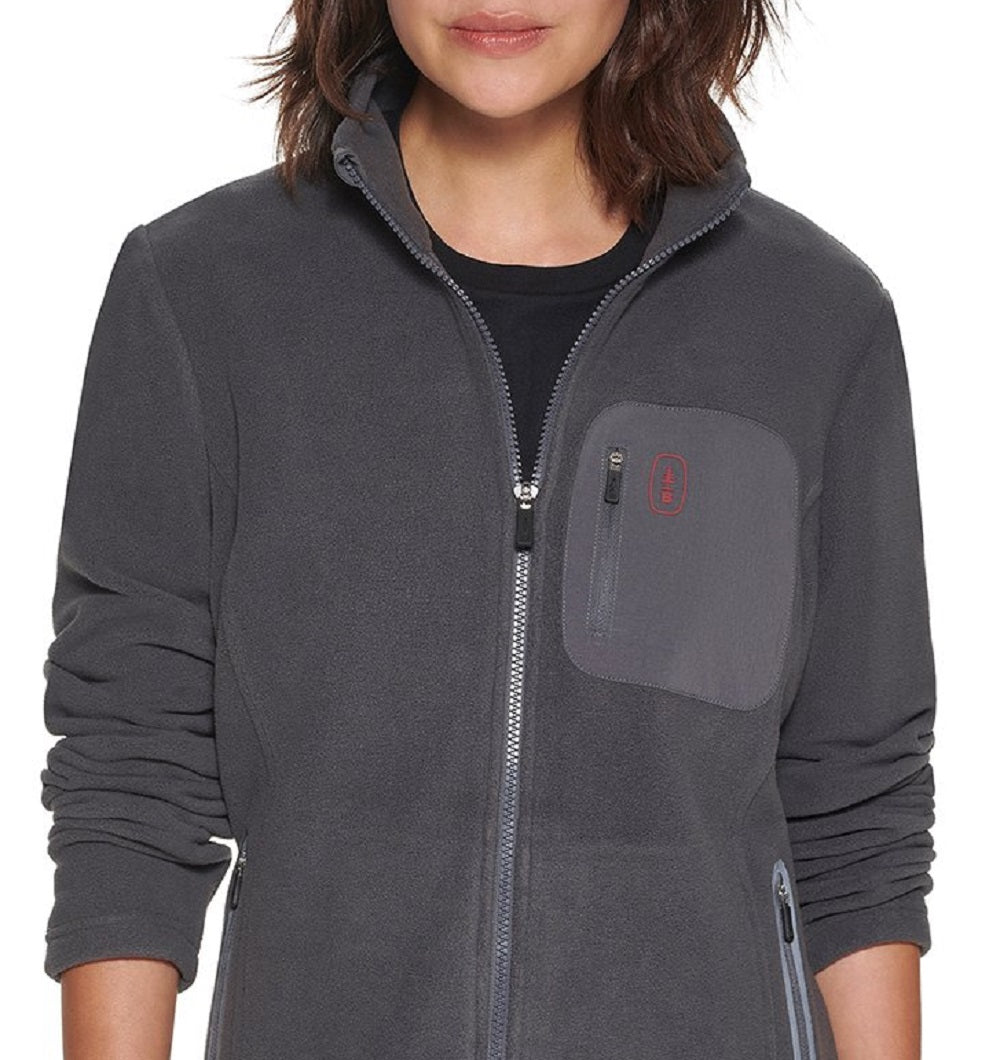 Bass Outdoor Women's Highline Trail Full Zip Fleece Jacket Gray Size S