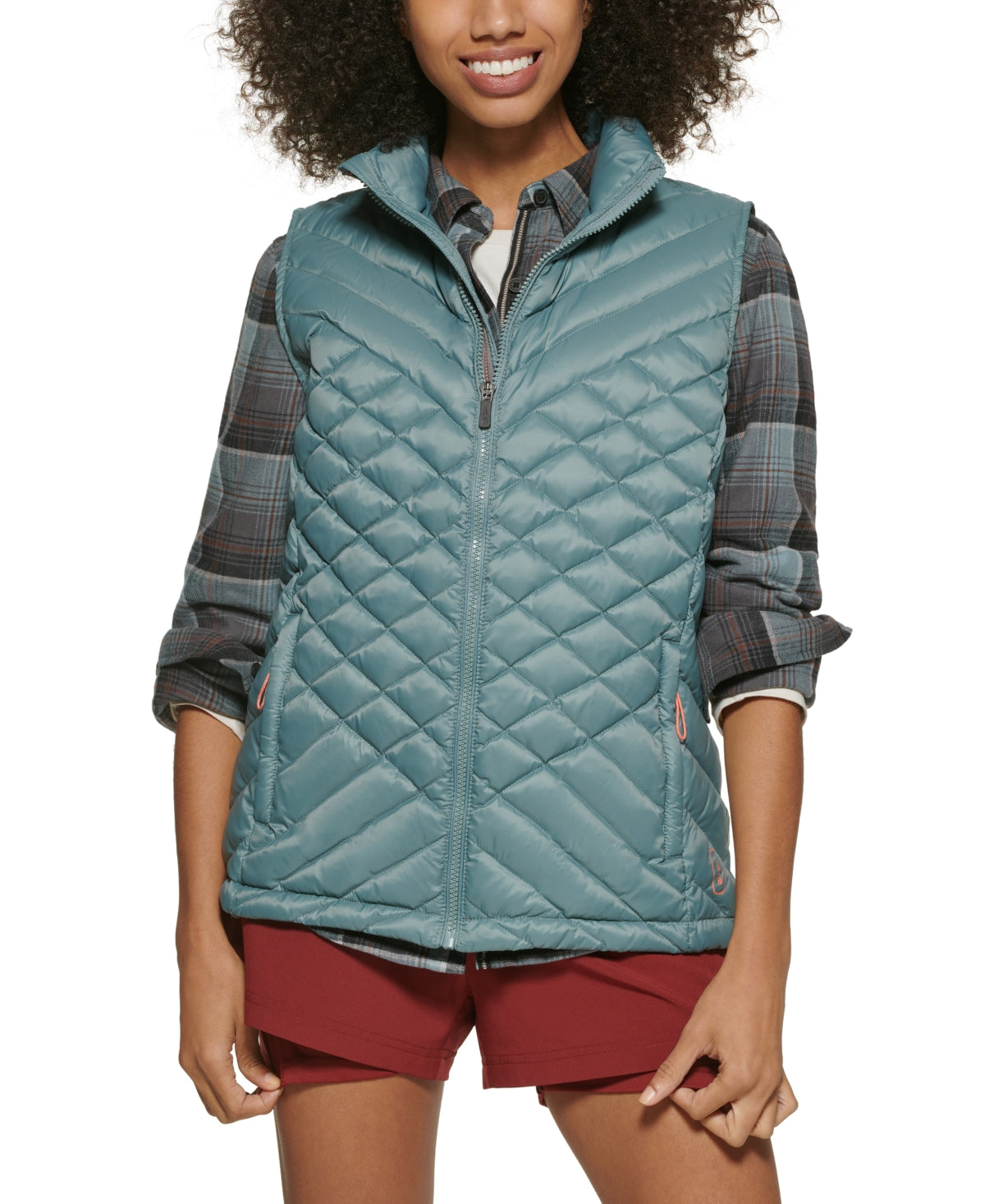 Bass Outdoor Women's Trooper Quilted Packable Hiking Vest Blue Size Small