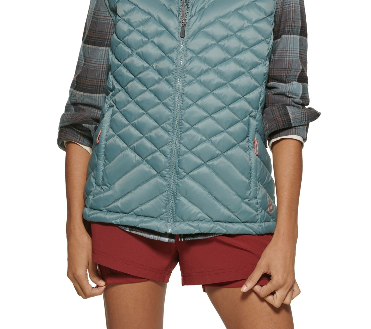 Bass Outdoor Women's Trooper Quilted Packable Hiking Vest Blue Size Small