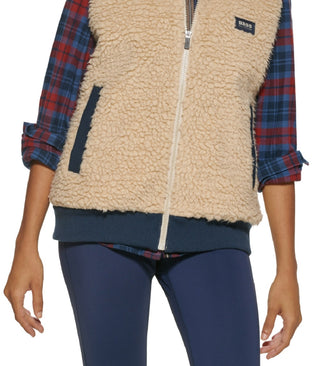 Bass Outdoor Women's Route Hiking Faux Sherpa Vest Brown Size Medium