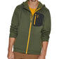 Bass Outdoor Men's Highline Trail Regular Fit Stretch Colorblocked Full Zip Hooded Track Jacket Green Size X-Large