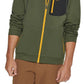 Bass Outdoor Men's Highline Trail Regular Fit Stretch Colorblocked Full Zip Hooded Track Jacket Green Size X-Large