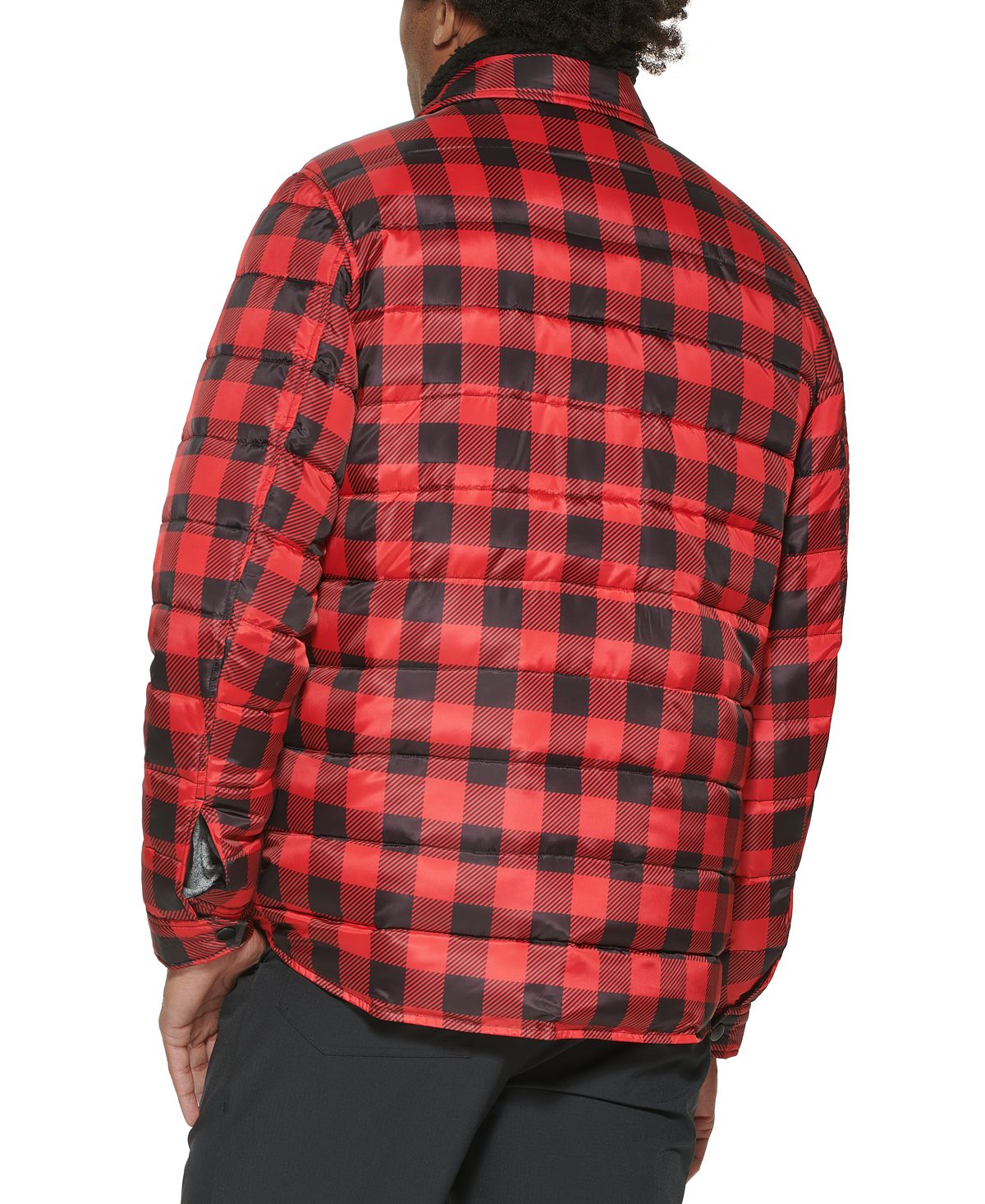 G.H. Bass & Co. Men's Mission Flannel Puffer Jacket Red Size Small
