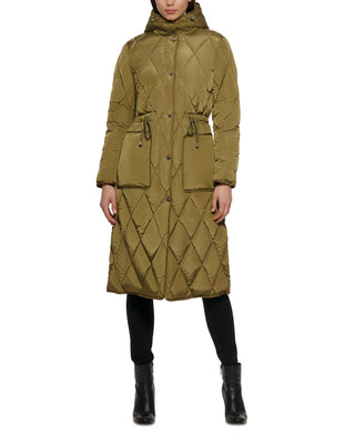 Kenneth Cole Women's Hooded Anorak Coat Green Size Small