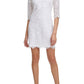 Kensie Women's Lace Sheath Dress White Size 8