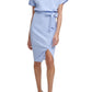 Kensie Women's Blouson Wrap Dress Blue Size 14