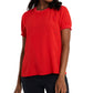 Riley & Rae Women's Jenna Smocked Cuff Top Red Size X-Large