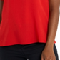 Riley & Rae Women's Jenna Smocked Cuff Top Red Size X-Large