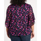 Vince Camuto Women's Floral Print Flutter Sleeve Blouse Pink Size 3X