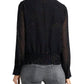 1.STATE Women's Woven V Neck Blouse Black Size X-Large