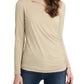 Vince Camuto Women's Sparkle Jersey Cutout Top Yellow Size Large