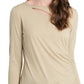 Vince Camuto Women's Sparkle Jersey Cutout Top Yellow Size Large