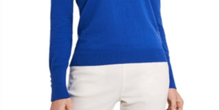 Riley & Rae Women's Clara V Neck Sweater Blue Size Small