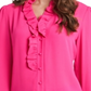 Riley & Rae Women's Piper Ruffled Blouse Pink Size Medium