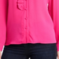 Riley & Rae Women's Piper Ruffled Blouse Pink Size Medium