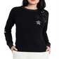 Riley & Rae Women's Jamie Sequin Star Sweater Black Size X-Large