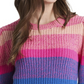 Vince Camuto Women's Long Sleeve Color Block Sweater Pink Size XS