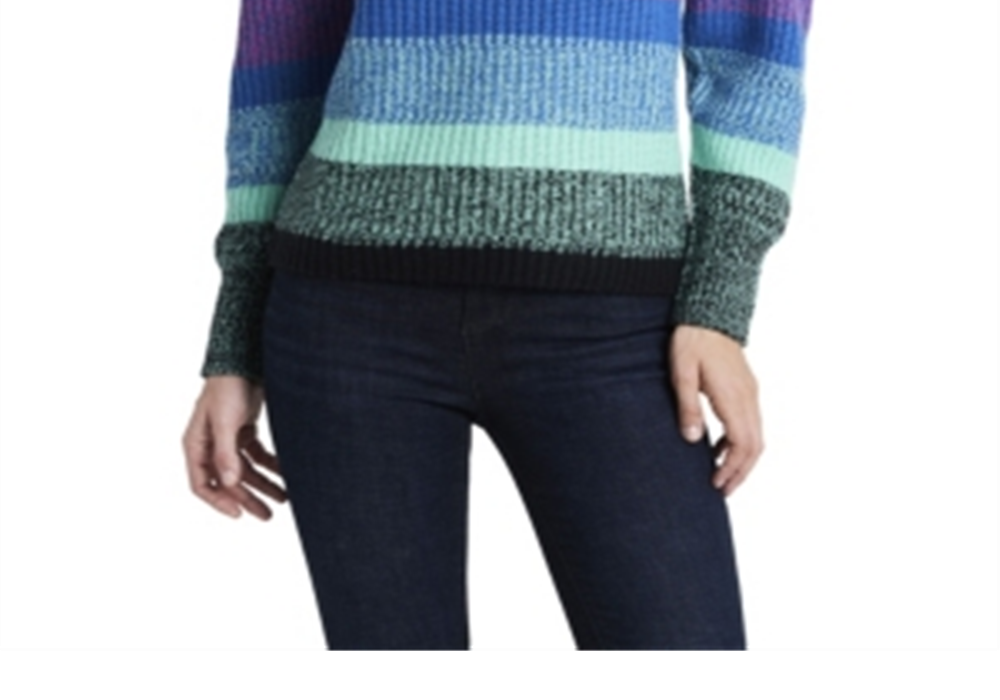 Vince Camuto Women's Long Sleeve Color Block Sweater Pink Size XS
