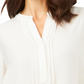 Vince Camuto Women's Ruffle Sleeve Split Neck Blouse White Size X-Small