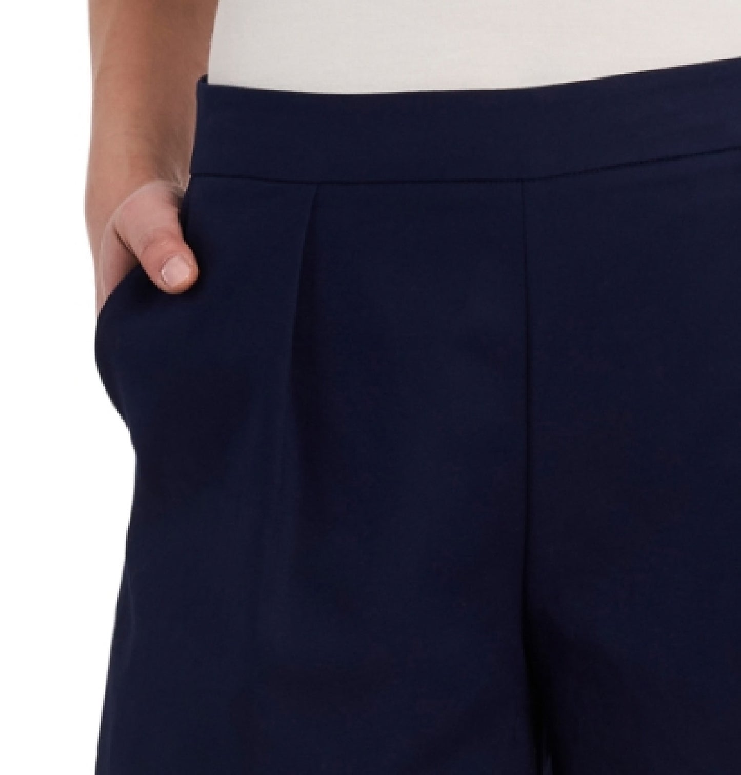 Riley & Rae Women's Stretch Pocketed Straight Leg Shorts Blue Size 10