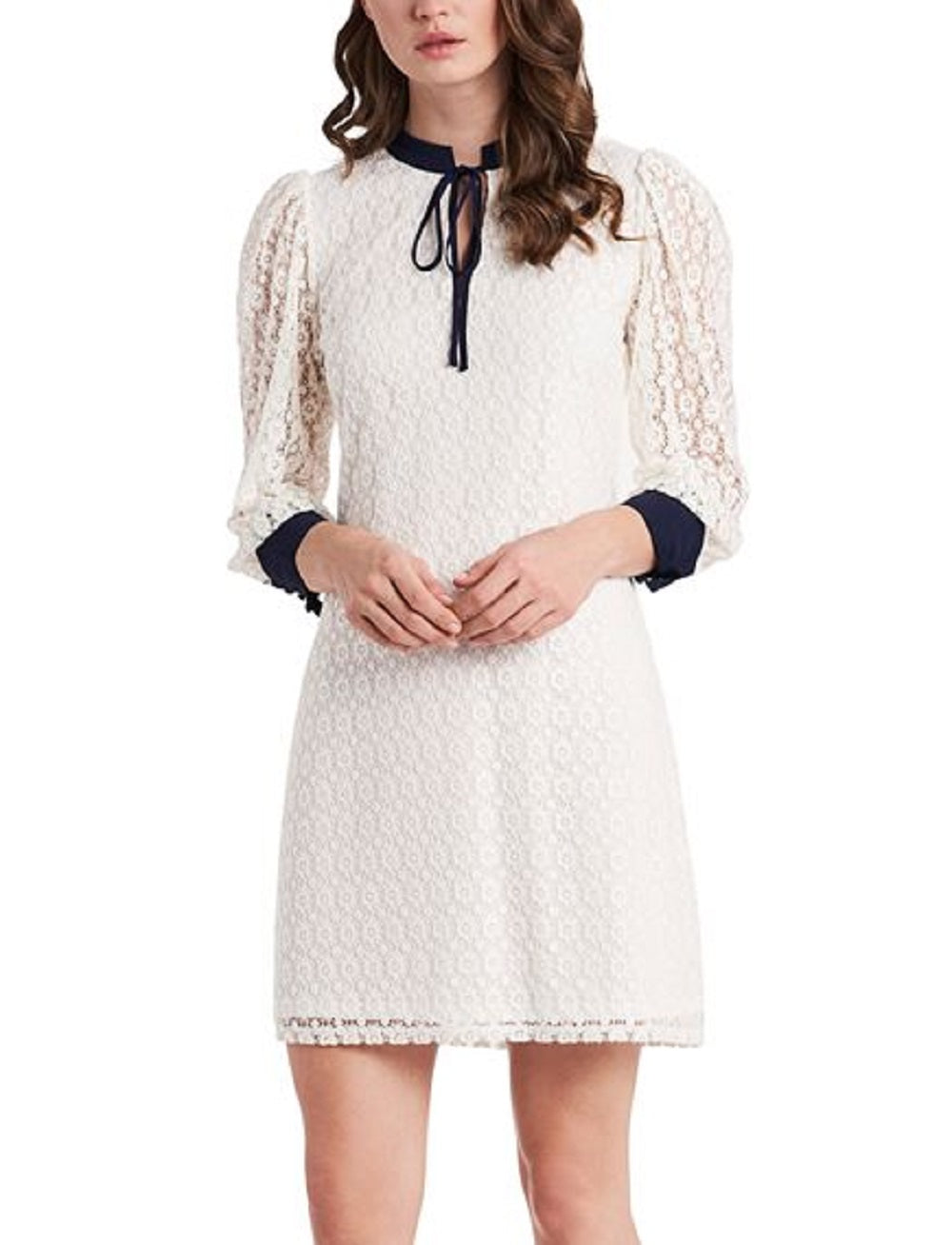 Riley & Rae Women's Leyla Lace Dress White Size Medium