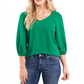 CeCe Women's V Neck Top Green Size Medium