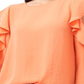 Vince Camuto Women's Ruffle Sleeve Top Orange Size Large