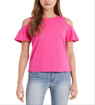 Vince Camuto Women's Cold Shoulder Top Pink Size Small