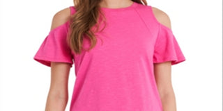 Vince Camuto Women's Cold Shoulder Top Pink Size Small