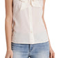 Riley & Rae Women's Camryn Tie Neck Sleeveless Blouse White Size X-Large