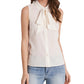 Riley & Rae Women's Camryn Tie Neck Sleeveless Blouse White Size X-Large