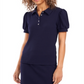 Riley & Rae Women's Tobi Puff Sleeve Polo Shirt Blue Size XX-Large