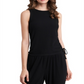 1.STATE Women's Side Seam Ruched Tank Black Size Small