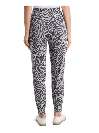 1.STATE Women's Zebra Print Comfy Jogger Pants Gray