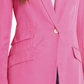 Vince Camuto Women's Long Sleeve Luxe Cdc One Button Blazer Pink Size 2 Petite