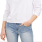 Riley & Rae Women's Blake Oversized Collar Sweatshirt Top White Size X-Large