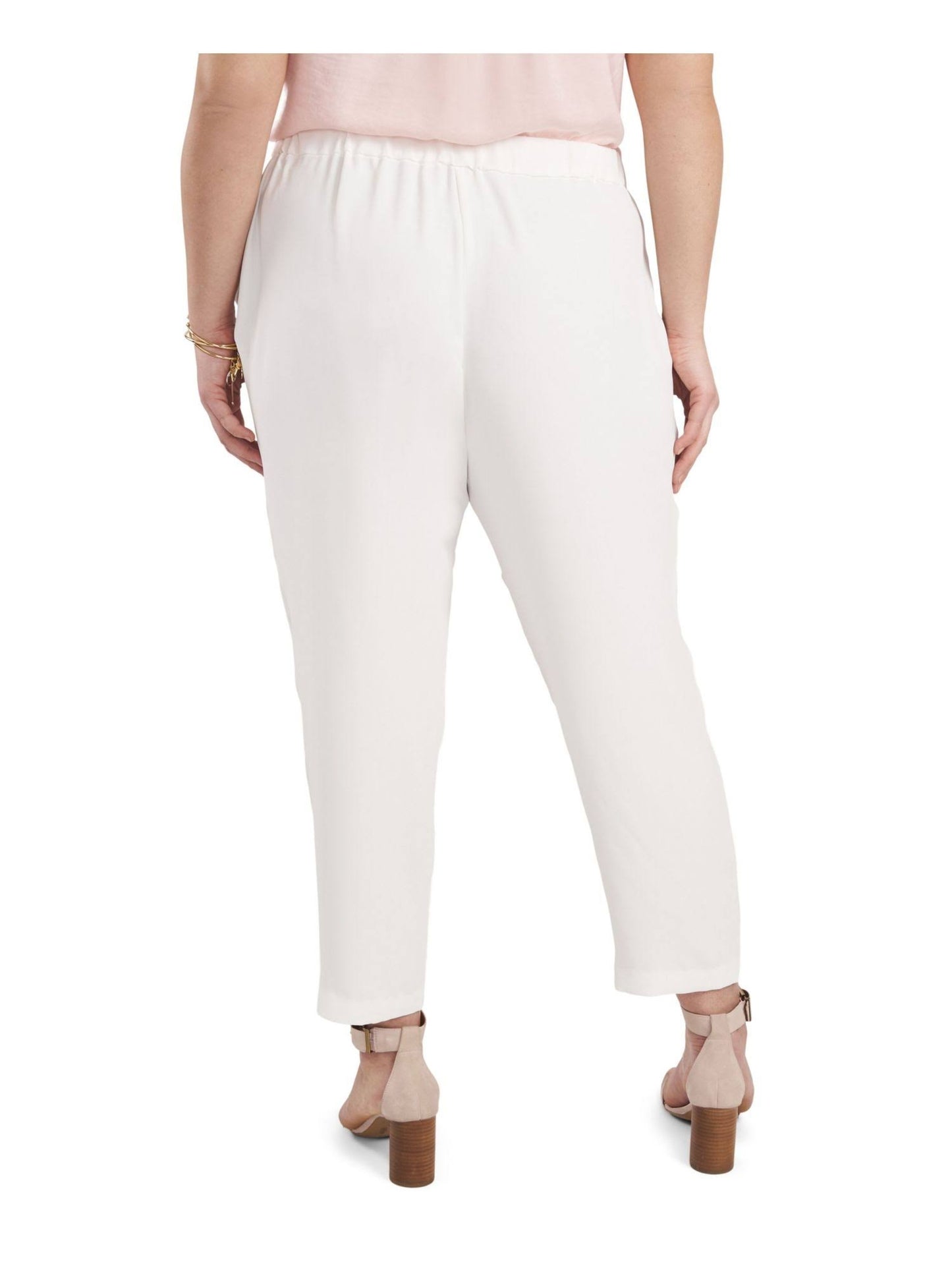 Vince Camuto Women's Pocketed Pull On Wear To Work  Pants Brown Size 2X